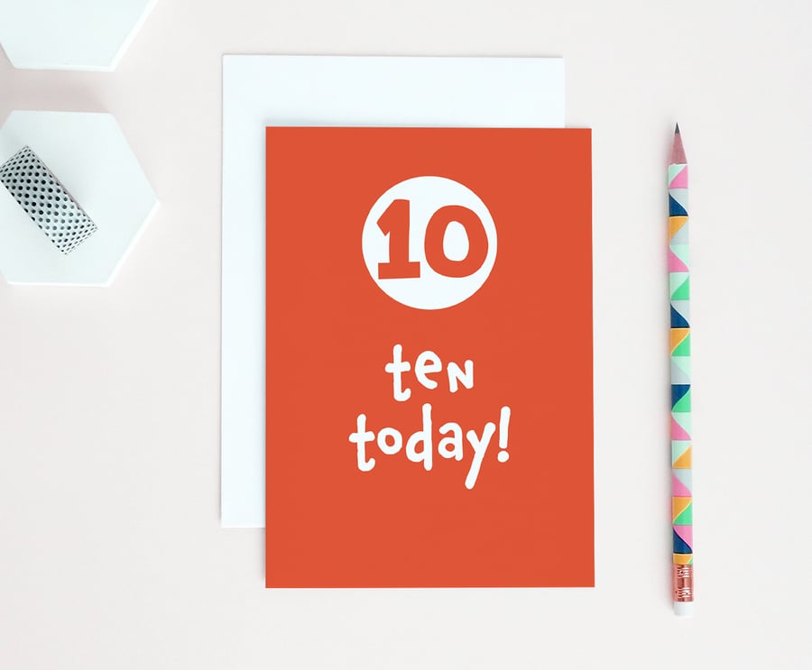 10th Birthday Card 