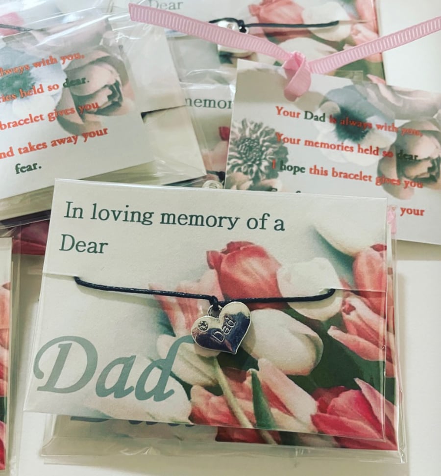 In memory of dad wish bracelet 
