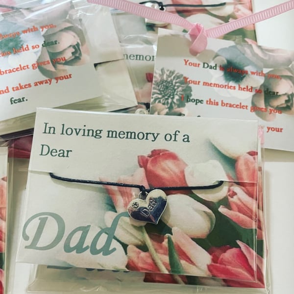 In memory of dad wish bracelet 