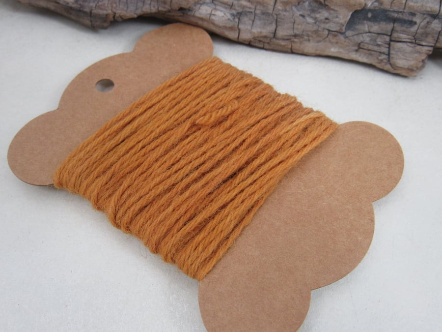 Hand Dyed Natural Onion Gold Brown Dye Pure Wool Tapestry Thread
