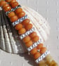 Golden Jade Gemstone Crystal Beaded Cuff Bracelet - Image 4