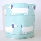 Toilet Roll Basket Storage Pot Holder Dachshund Bathroom Loo Kitchen Dog Tidy