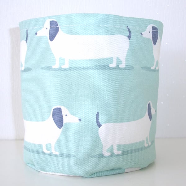 Toilet Roll Basket Storage Pot Holder Dachshund Bathroom Loo Kitchen Dog Tidy