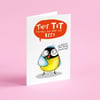 Valentines tit card, birdwatchers Valentines card.