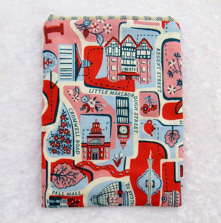 Passport Cover, passport pouch, made from Liberty cotton, London design