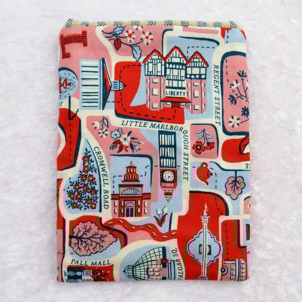 Passport Cover, passport pouch, made from Liberty cotton, London design