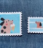 Fabric Postage Stamps - Doggies 2 - Image 4