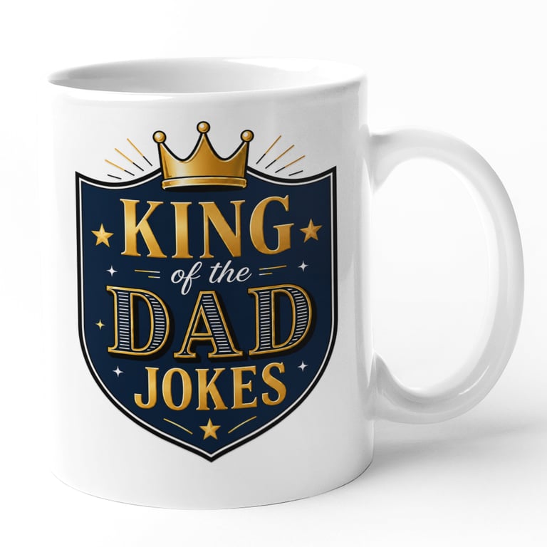King Of The Dad Jokes Mug Father Dad Birthday Funny Hilarious Christmas Gift