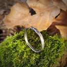 Sterling silver forged band