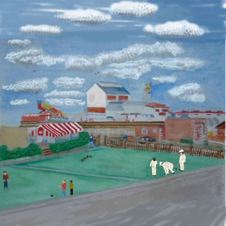 1 Acrylic Coasters painting of Britannia Pier Great Yarmouth