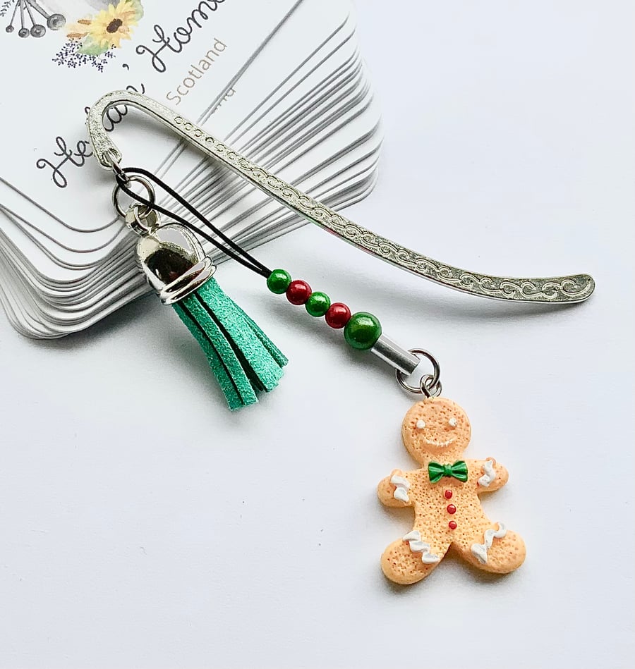 Gingerbread Man Bookmark. Metal Bookmark. Bookmarks. 