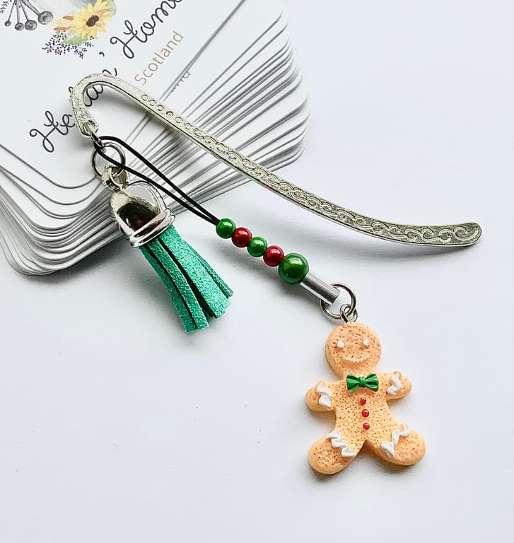 Gingerbread Man Bookmark. Metal Bookmark. Bookmarks. 