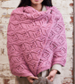 Chunky Lace Wrap Knitting Pattern - Cyclamen - Image 1