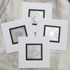 Silver Christmas Cards (Pack of 4)
