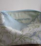 Duck egg blue floral zip up pouch made from Laura Ashley fabric  - Image 3