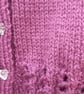 Hand knitted baby girls v neck cardigan - Image 6