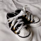 Baby High Top Shoes in black 3-6 months 