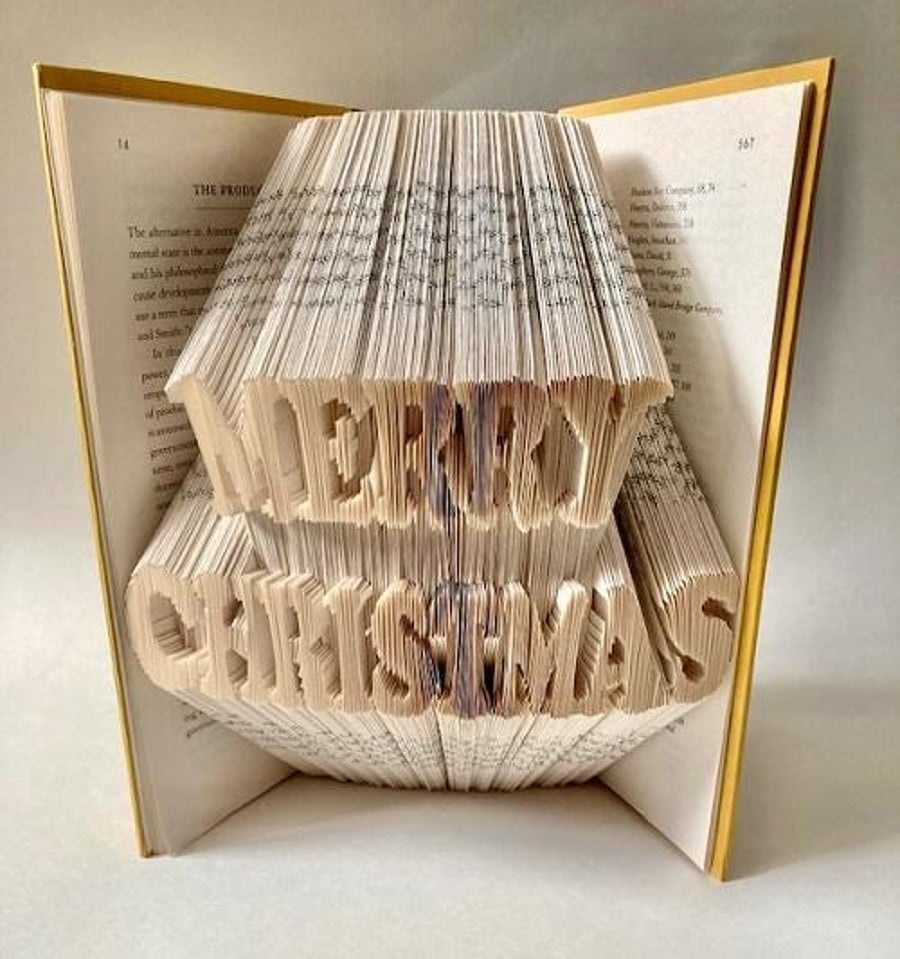 MERRY CHRISTMAS Combi Book Folding Pattern - EMAILED PDF PATTERN