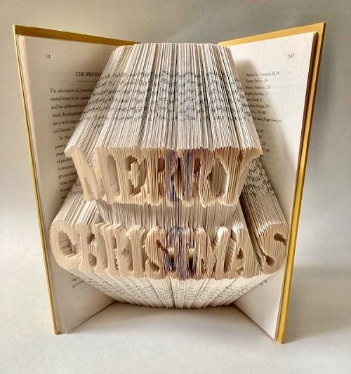 MERRY CHRISTMAS Combi Book Folding Pattern - EMAILED PDF PATTERN