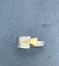 Arrow Ring, silver and gold ring, contemporary ring, simple modern ring, arrows, - Image 3