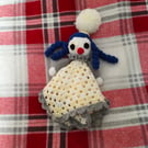 Starchild - handmade crochet clown lovey comforter doll - OOAK!