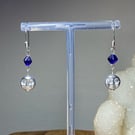 Suki - Sterling Silver Earrings with Glass Moons 