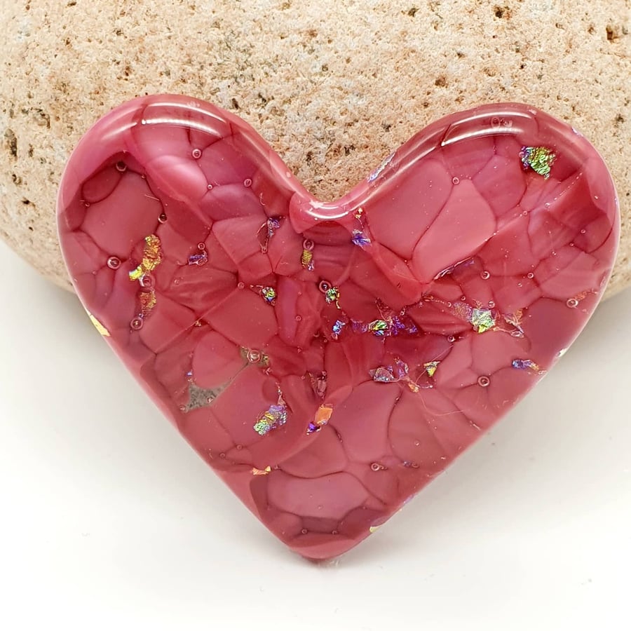 Fused Glass 'Heart to Hold'