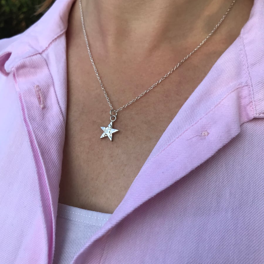 Silver Star Necklace 