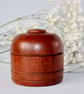 Beautiful, hand-turned mahogany, pull top pot. - Image 4
