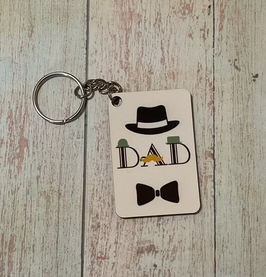 MDF Keyring for Dad - Father's Day, Birthday or Just Because - approx 6x4cm