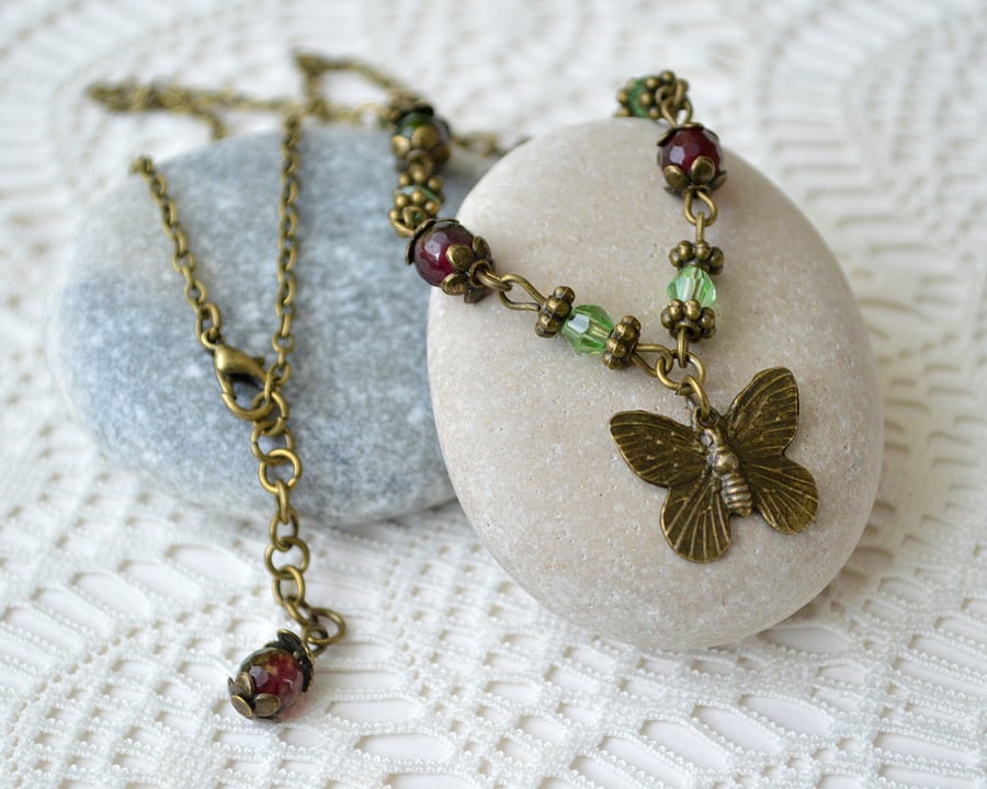 Vintage-inspired Butterfly Necklace