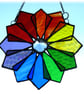Rainbow Windmill Stained Glass Suncatcher Abstract 007 - Image 3