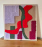 Large textile punch needle wall art, tufted wall art,abstract wall art