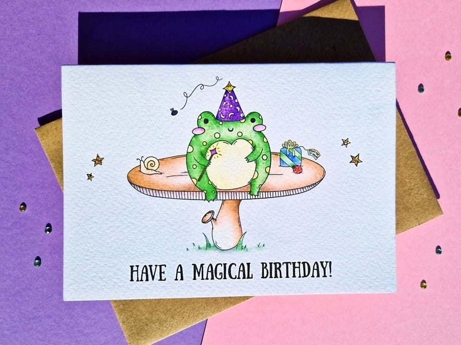 Frog Birthday Card, Have a Magical Birthday! 