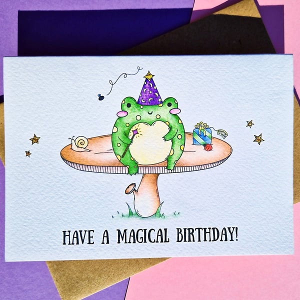 Frog Birthday Card, Have a Magical Birthday! 