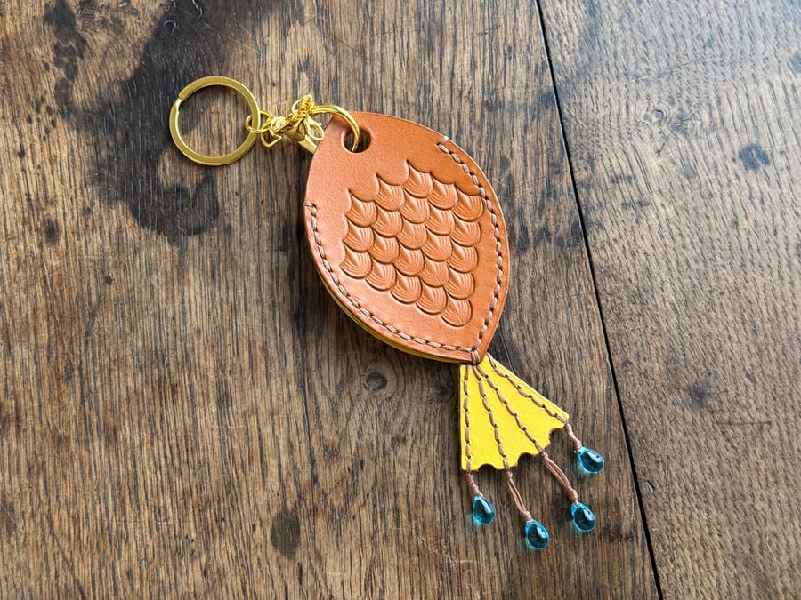 Fish Pouch Keyring Bag Charm