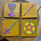 Tarot Art Witchy Home Decor - Dark Academia Original Art work - Mini Art Work 