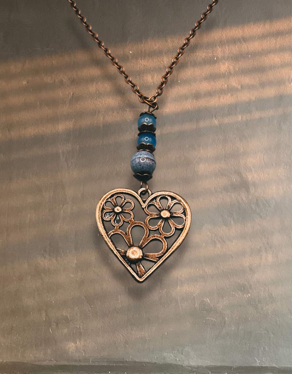 Bohemian heart necklace