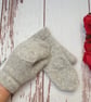 Knitted alpaca women mittens Winter luxury mittens Valentine's gift for women  - Image 3
