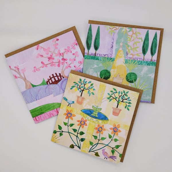 Notecard gift box, International Garden Styles, gift for gardeners, plastic free