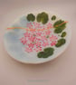 Unique Handmade Fused Glass Bowl "Sugar Geraniums" with Kintsugi repair - Image 5
