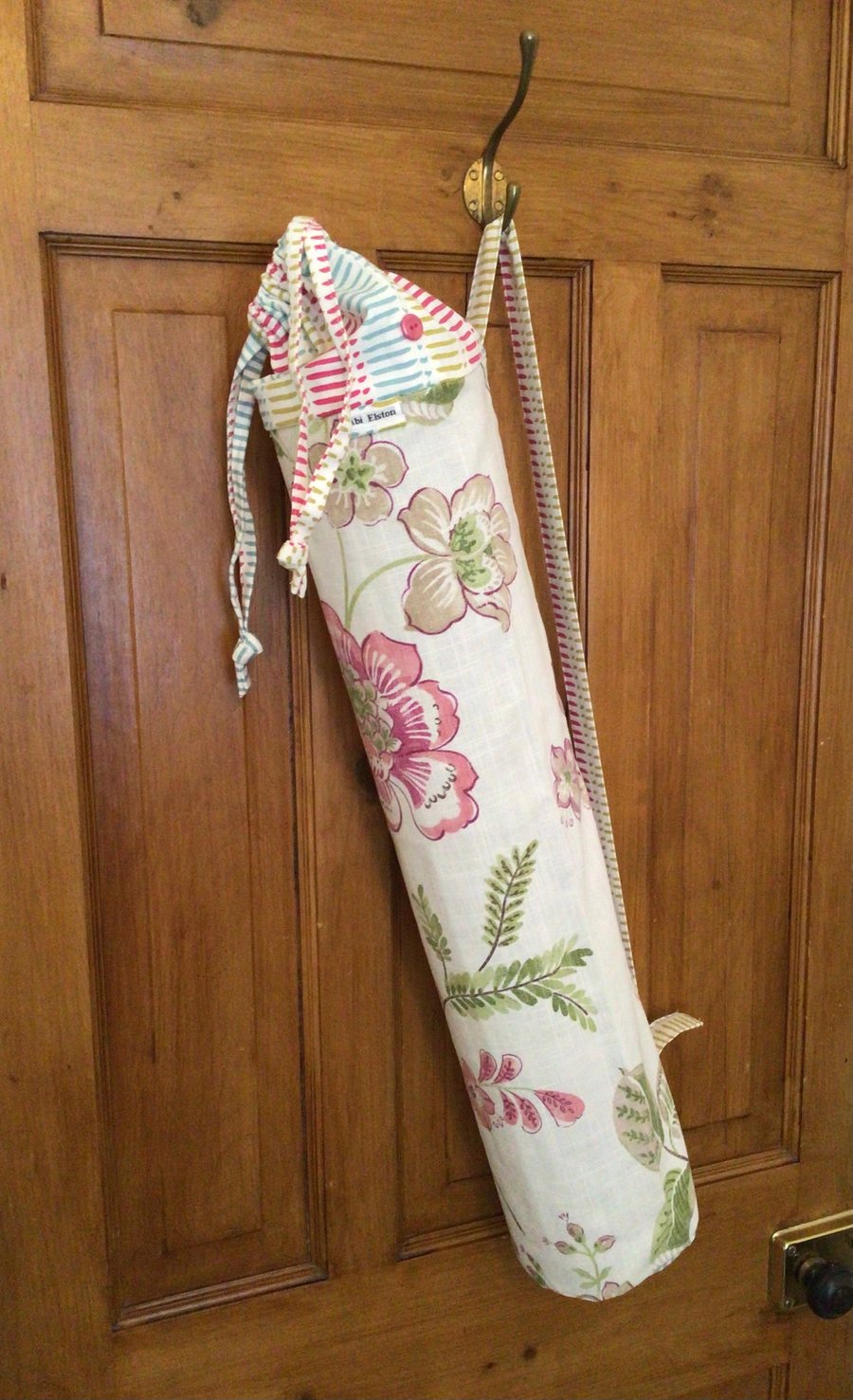 Yoga Mat Bag in Pretty Floral Print Cotton Fabric