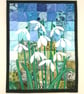 Snowdrop Pattern Art Quilt Wall Hanging - Image 2