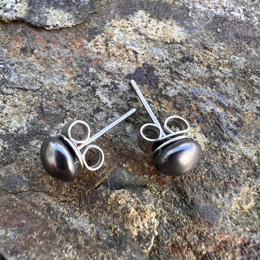 Black Pearl Surgical Steel Studs