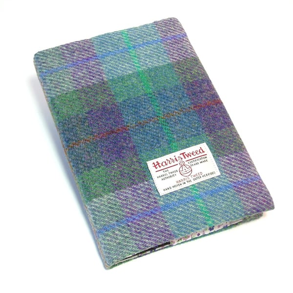 Harris tweed covered A5 notebook journal green ... - Folksy