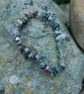 Moss Green Agate Gemstone Chip Bracelet - Handmade Natural Stone Bracelet - Image 2