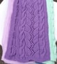 Hand knitted  blanket with cables  - Image 8