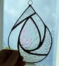 Stained Glass Raindrop Suncatcher - Handmade Hanging Decoration - Multi - Image 6