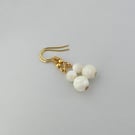 Dainty Mother of Pearl Earrings with Choice of Gold Plated Hooks.