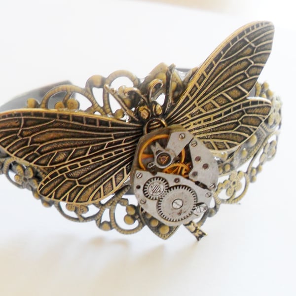 Wings of Time Steampunk Cuff Christmas Gift